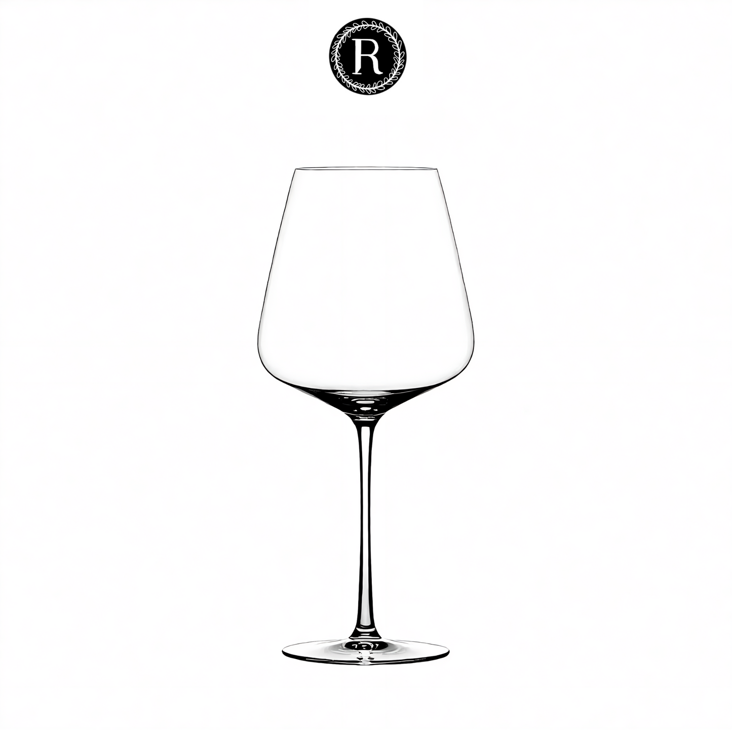 Claude Burgundy Crystal Wine Glass